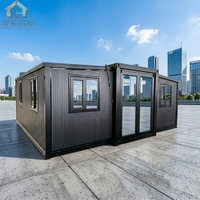 Unité de conteneur extensible moderne de 20 pieds pour hôtel et dortoir du personnel, installation rapide, maison conteneur résistante au vent et aux tremblements de terre