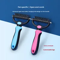 Ensemble de peignes et brosses démêlants pour animaux de compagnie, outil de suppression des poils pour chats et chiens