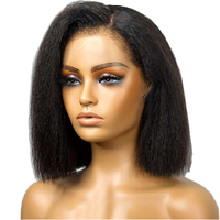Cabello Humano Brasileño Remy de Alta Densidad (180%) para Peluca con Frente de Encaje, Largo y Transparente, Precio de Fábrica al por Mayor