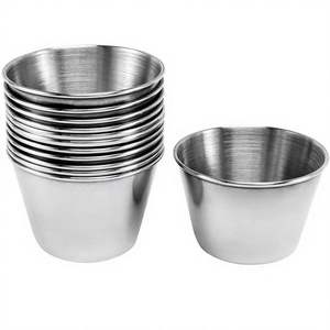 Vajilla de Acero Inoxidable de Alta Calidad, Taza para Salsas con Logotipo Personalizado, Recipiente para Pudín, Taza Clásica para Bebidas, para Uso Doméstico - Product Image 1