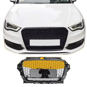 Grille de pare-chocs avant <span class=keywords><strong>A3</strong></span> <span class=keywords><strong>8v</strong></span> pour <span class=keywords><strong>Audi</strong></span> <span class=keywords><strong>A3</strong></span> S3 2014 2015 2016 Remplacer la grille de sport en <span class=keywords><strong>nid</strong></span> <span class=keywords><strong>d</strong></span>'<span class=keywords><strong>abeille</strong></span> noire brillante style RS3 avec Quattro - Product Image 1