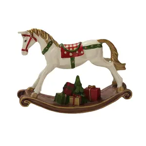 Kerstversiering Geschenken Hars Hobbelpaarden Houten Paarden Huis Woonkamer Boekenkasten Kamer Decoraties Ornamenten Geschenken