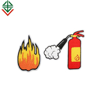 Autocollants de camion de pompiers pour enfants, dessin animé, patchs en tissu sergé brodés à repasser, badges