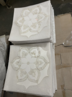 Kits d'art mosaïque de haute qualité en coquillages de marque, mosaïque florale Thassos, mosaïque de marbre nacre, mosaïque de marbre blanc, carreaux de mosaïque découpés au jet d'eau