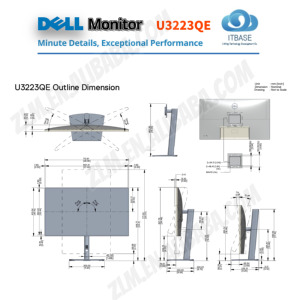 Voor Nvidia U3223qe Ultrasharp 31.5 Inch 4K Ips Zwart Bureaublad Scherm Met Hardware 3840X2160 Bij 60 Hz Dphdm Irj45 Usb-Type C - Product Image 5