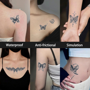 Tatuaggio semipermanente tatuaggio temporaneo <span class=keywords><strong>farfalla</strong></span> impermeabile dura 2 settimane realistico tatuaggio a base di erbe adatto per il corpo - Product Image 2