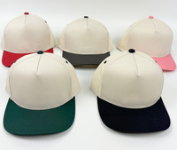 Gorra de béisbol de algodón de 5 paneles unisex, estilo urbano, ajustable, bicolor, bordada con la frase 'NO HARD Feelings', al por mayor