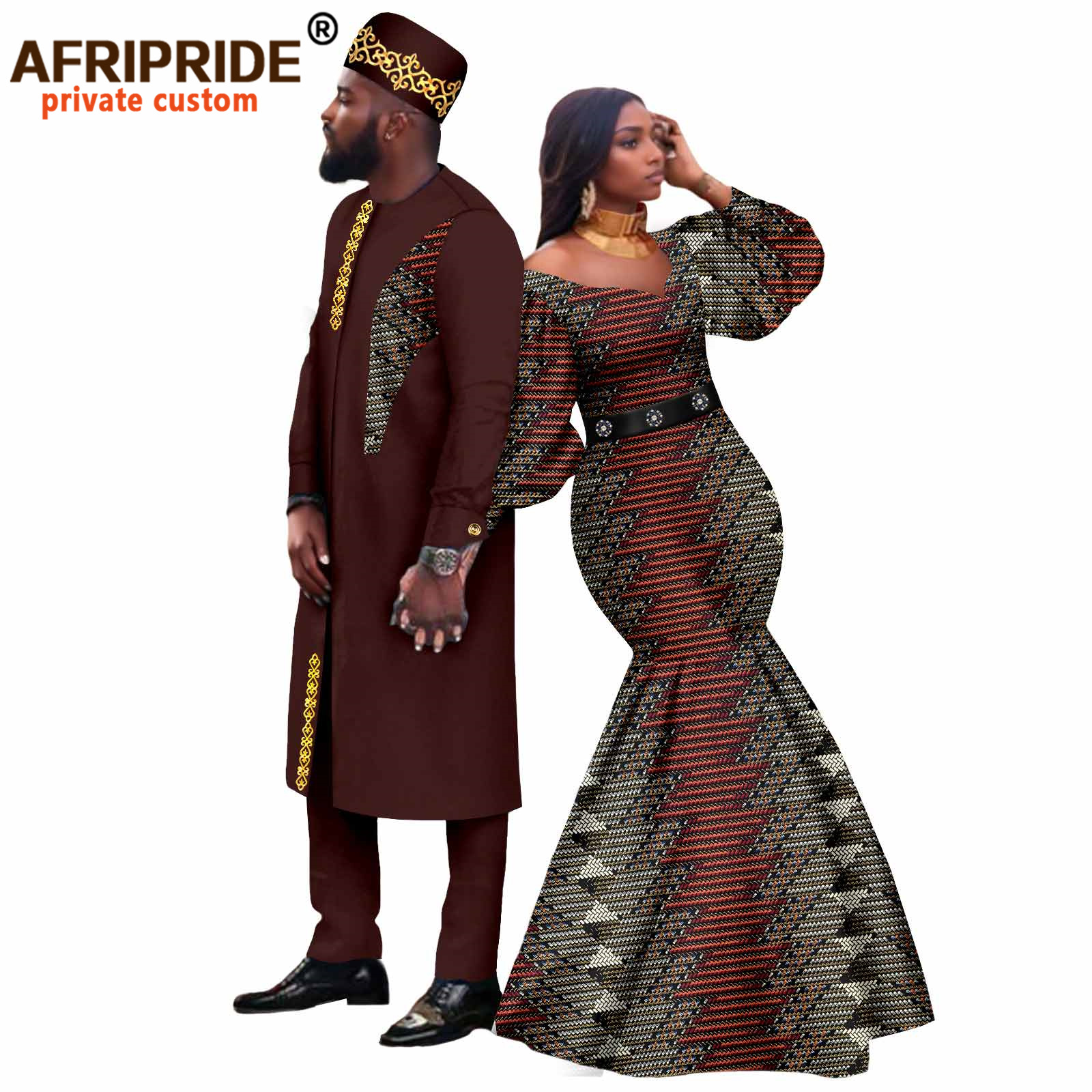 slim fit dress slacks African Couple Matching Outfits  Traditional Clothing Set  Flexi Africa