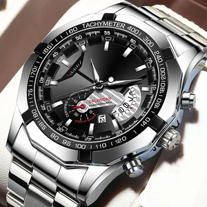 Montres étanches en acier inoxydable sport <span class=keywords><strong>semaine</strong></span> date lumineuses de luxe personnalisées pour hommes - Product Image 2