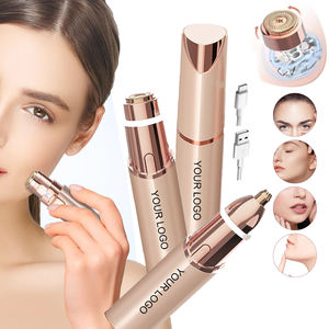 Depiladora Eléctrica Recargable 2 en 1 para Mujer, Afeitadora Facial Portátil, Recortador de Cejas, Removedor de Vello para Labios, Cuerpo y Rostro, Personalizable - Product Image 1