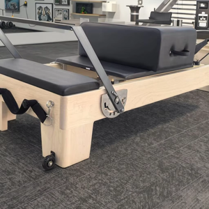 مجموعة مصلح بيلاتس متوازنة لليوجا الاحترافية للياقة البدنية بيلاتس الخشب ، سرير للتمرين المنزلي - Product Image 3