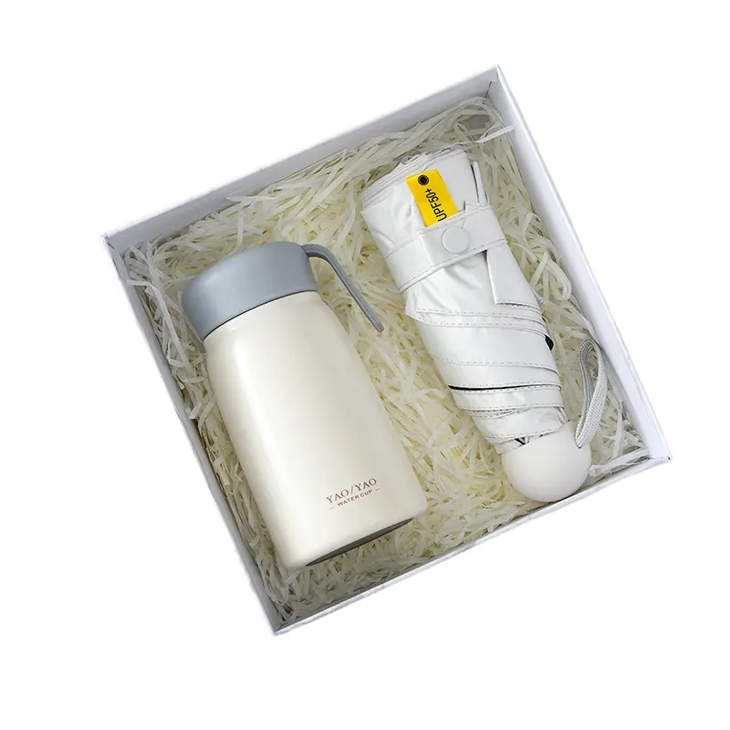 Custom Business Gift Set with Luxury Promotional Items for VIP Clients Includes Notebook Pen and Thermos Cup