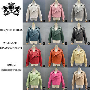 Janefur Nuovo Disegno di Stile Europeo del Cappotto del Cuoio Genuino Più Il Formato in pelle di Agnello Giacca di Pelle Delle Donne - Product Image 2