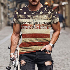 Camiseta <span class=keywords><strong>de</strong></span> sublimación con estampado <span class=keywords><strong>de</strong></span> bandera americana barata al por mayor <span class=keywords><strong>de</strong></span> fábrica, ropa informal <span class=keywords><strong>de</strong></span> manga corta, camisetas <span class=keywords><strong>de</strong></span> moda, camisetas para hombres - Product Image 6