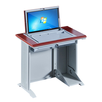 Nouveau bureau d'ordinateur scolaire moderne avec fonction de rabattement et de fermeture de l'écran LCD, plateau pour ordinateur de bureau
