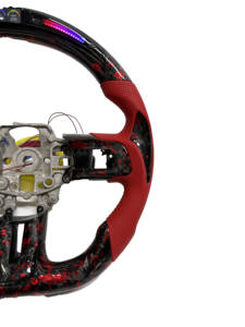Volant personnalisé en fibre de carbone forgée <span class=keywords><strong>rouge</strong></span> LED en cuir véritable pour Ford <span class=keywords><strong>Mustang</strong></span> 2014-2023 – <span class=keywords><strong>Prix</strong></span> usine – Personnalisation sur mesure - Product Image 5