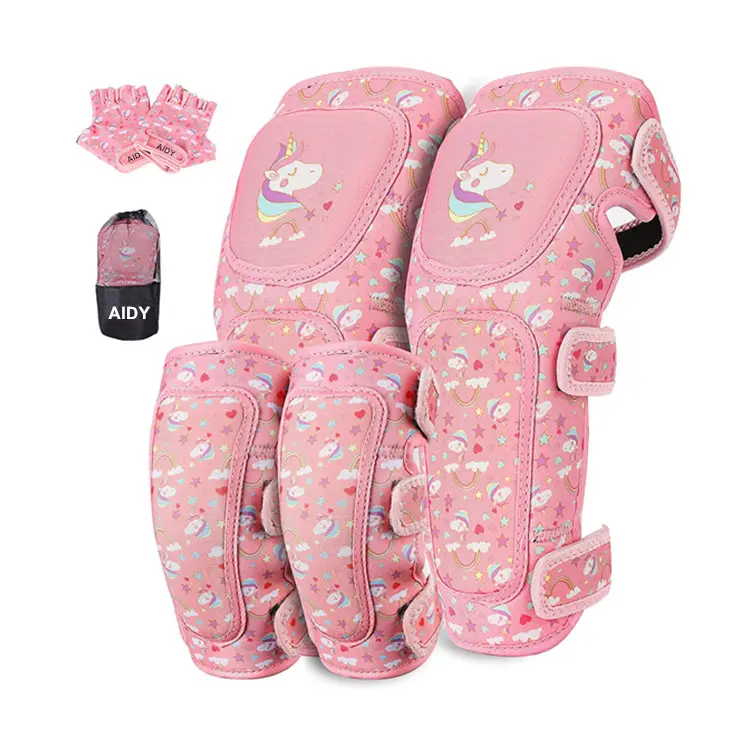 Popular Kid Child Gift Protective Soft Knee Elbow Pads Set for Skate Scooter Bike Bicycle Cycling Sport Protection Gear