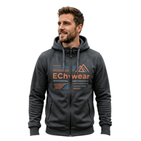 Sweat-shirt à capuche unisexe en molleton solide d'hiver personnalisé avec impression DTG Kornit, 100% coton, décontracté