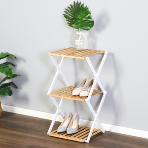 Kệ phòng tắm góc bằng gỗ tiết kiệm không gian hiện đại nhỏ Giày giá milti-mục đích đồ nội thất nhà gấp kệ lưu trữ - Product Image 1