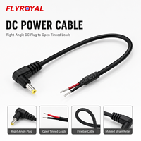 Câble d'alimentation OEM à angle droit avec fiche mâle DC et embout ouvert étamé pour routeur LED, moniteur et équipement électronique