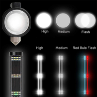 Lampe torche d'urgence multifonctionnelle rechargeable à l'énergie solaire, brise-vitre magnétique, sirène d'alarme, torche LED de sécurité automobile, vente en gros