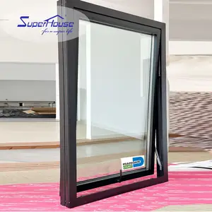 Hurricane Proof NOA FPA NFRC AS2047 Approval Large Double Glazing Aluminum Awning Windows