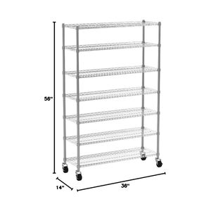 Certificación NSF Clásicos Grado comercial Certificado NSF Bin Rack Almacenamiento Sistema de estantería de alambre de acero Estante de alambre - Product Image 2
