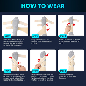 Drop Foot Brace mit Arch Support AFO Brace zum Gehen Entlasten Sie die Instabilität der unteren Gliedmaßen durch Foot Drop MS TBI - Product Image 3