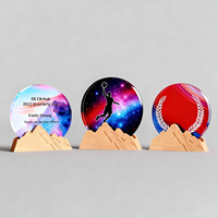 Trophée artisanal promotionnel en forme de montagne en cristal Noble 2025 avec logo personnalisé en métal