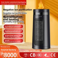 Chauffage domestique transfrontalier à chauffage rapide, petit radiateur électrique de chambre, chauffage solaire compact et économe en énergie, style flamme, 1500W 220V