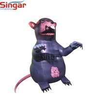 Ballons géants gonflables en forme de rats de protestation - Tissu Oxford commercial, tailles personnalisables (3m/4m/5m), ventilateur intégré, gonflage LED