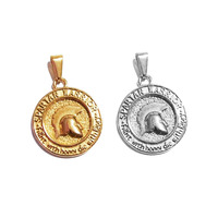 Collier vintage en acier inoxydable avec pendentif en forme de casque de guerrier spartiate grec, amulette de fête ancienne, bijoux imperméables