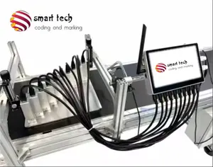 Semelhante a impressora a jato de tinta para caixa de garrafas, máquina industrial de codificação de lote, data de validade e cabo, impressora a jato de tinta para tubos de garrafas
