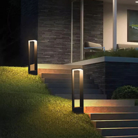 Borne d'éclairage LED moderne 600 mm étanche pour patio, jardin, entrée de villa