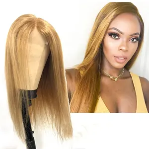 Perucas frontal renda colorida, cabelo humano remy brasileiro para mulheres