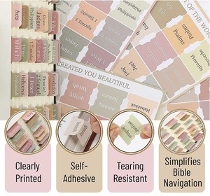 75 cái/bộ Chất Lượng Cao Không Thấm Nước Nhãn Kinh Thánh Tab Dán Cho Sách Nhật Bản Tùy Chỉnh Kinh Thánh Trích Dẫn - Product Image 3