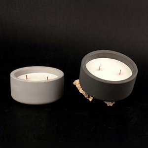 CWM Luxury Round Double <b>Wick</b> Ceramic Scented <b>Candle</b> with Wood <b>Wick</b> Matte Finish <b>for</b> Home Decoration <b>for</b> Christmas - Product Image 4