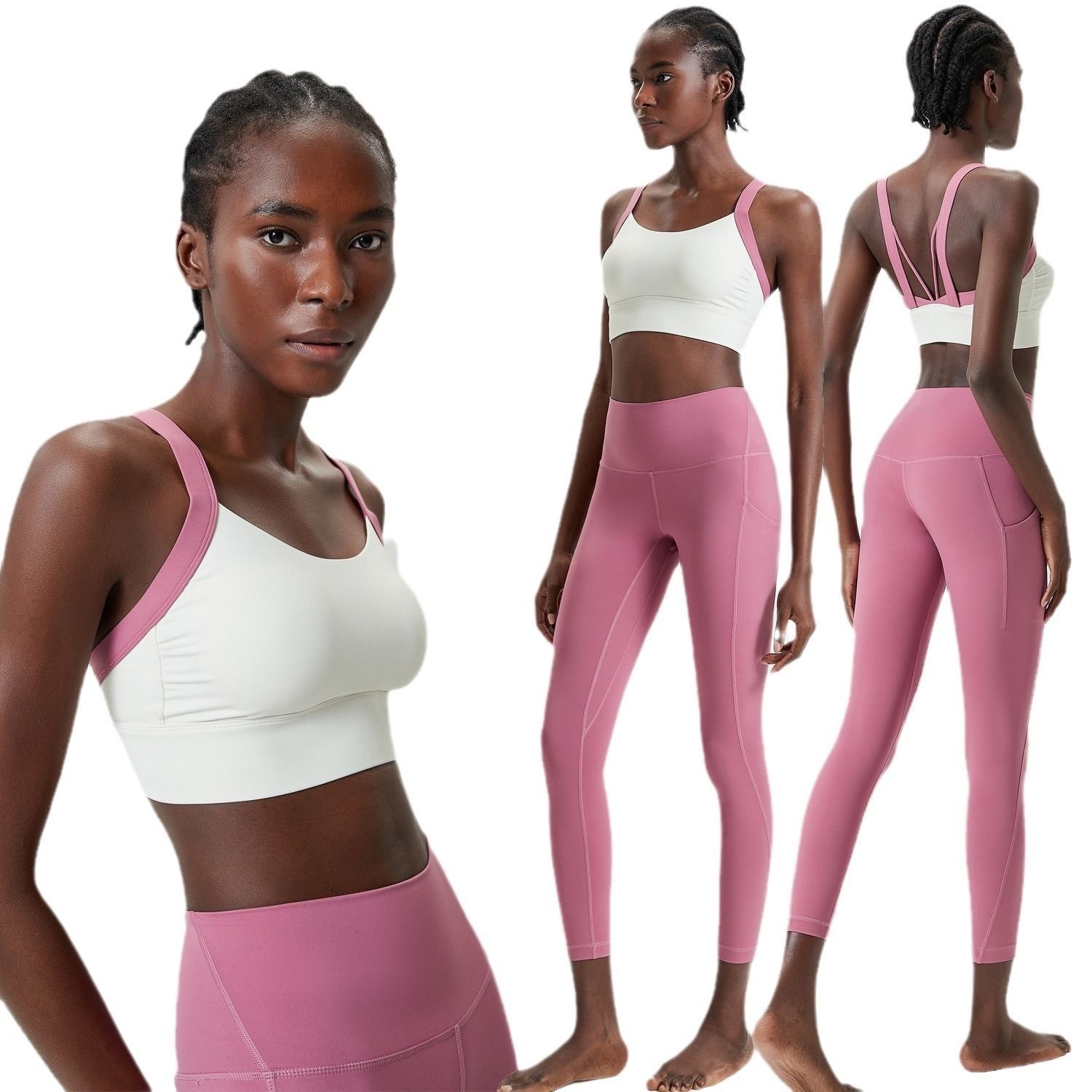 Custom Women's Sports Tracksuit Set with Multiple Color Options Breathable Fabric Elastic Waist Design for Gym Running & Yoga