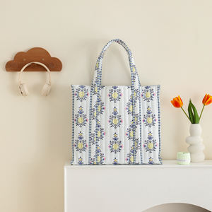 Sac fourre-tout en toile à imprimé floral bohème, style fait main, sac à bandoulière surdimensionné pour femmes, sac de plage, sac de voyage, sac à main pour femmes, sac de shopping - Product Image 5