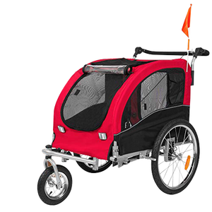 Remorque à vélo robuste, convertible en poussette, pour enfants, animaux domestiques, courses, tout-terrain, vélo, jogging - Product Image 3