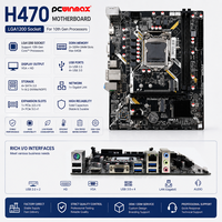 PCWINMAX Motherboard Baru H470 LGA1200 DDR4 64GB Micro ATX OEM ODM Grosir untuk PC Kantor Workstation Generasi ke-10