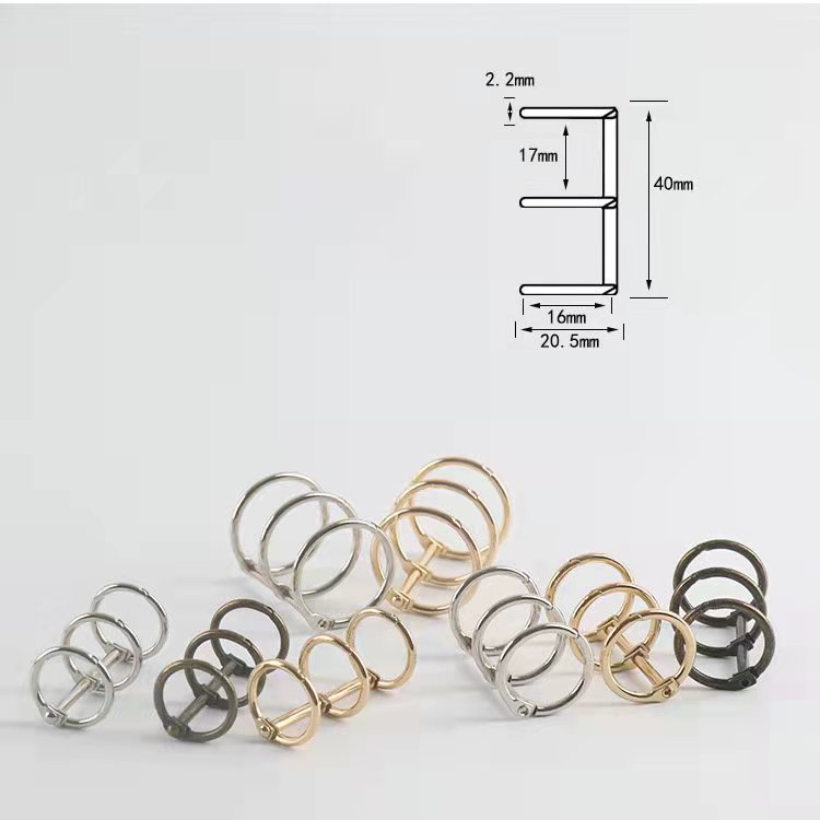 Diy Metal 3-Ring Binding Spines Combs New Metal Loose Leaf Binder Rings Clip Folder Desk Calendar Notebook 3 Binding Book Ring