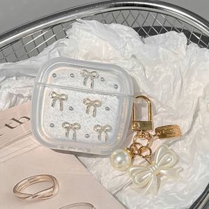 Nouvelle coque de protection 3D avec nœud papillon pour AirPods Pro 1 2 3, transparente, pailletée, en TPU souple, pour AirPods 1 2 3 4, étui pour écouteurs - Product Image 5