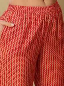 Kurta de seda pura de trabajo de hilo Regular estampado para mujer con pantalones y con Dupatta para mujer producto a granel personalizado - Product Image 2