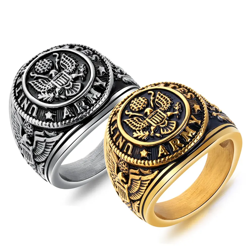 Manufacturer Hot Selling Bohemia Vintage Championship For Islamic Mens Ring