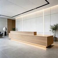 Bureau de réception commercial haut de gamme, moderne et minimaliste, pour entreprise, hôtel, bureau, hall d'accueil, service de consultation, bar