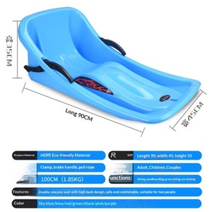 Luge universelle pour adultes et enfants, pour sports de <span class=keywords><strong>ski</strong></span> et de neige, avec dossier haut, planche directionnelle, portable, pour utilisation en montagne - Product Image 3