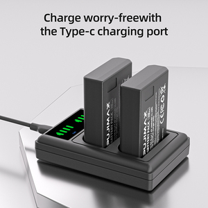<span class=keywords><strong>Chargeur</strong></span> de batterie universel pour appareil photo reflex numérique PUJIMAX compatible avec Nikon P7000 P7100 P7800 P7700 pour 2 batteries numériques Nikon EN-EL14 7,4 V - Product Image 1