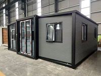 Maison préfabriquée extensible en conteneur de 30 pieds, 59 m², avec mur EPS de 75 mm, double vitrage rempli d'argon, conforme aux normes australiennes, 3 chambres, en acier.