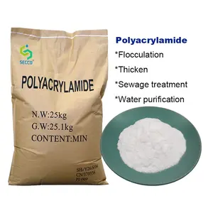 Rifornimento di fabbrica polvere bianca polimero anionico cationico poliacrilammide pietra materiale taglio acqua trattamento chimico pam